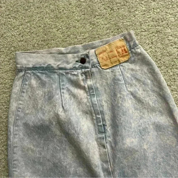 Bongo Vintage 90’s Gene Motesano Jean Skirt Pink Wash Women’s Size 7 Style 17302 - Picture 4 of 12